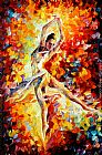 Apache Fire Signal Paintings - CANDLE FIRE by Leonid Afremov